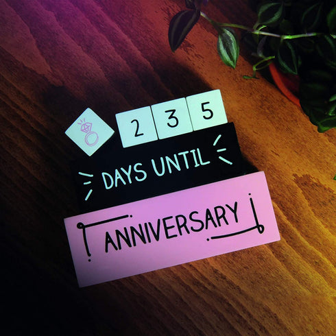 Wedding Countdown Block - Gifts for Engaged Couples - Bride to Be Gifts - Engaged Gifts for Her - Fiance Gifts for Her - Engagement Gifts - Days Until Wedding Countdown Calendar