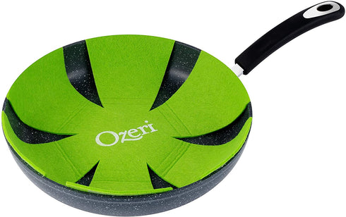 12" Stone Earth Frying Pan by Ozeri, with 100% APEO & PFOA-Free Stone-Derived Non-Stick Coating from Germany, Anthracite Gray