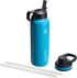 Thermoflask Double Stainless Steel Insulated Water Bottle with Two Lids, 40 Ounce, Capri