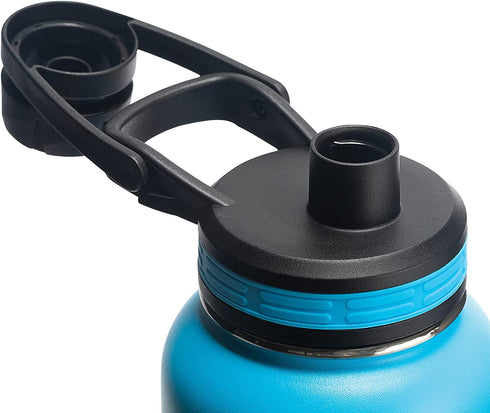 Thermoflask Double Stainless Steel Insulated Water Bottle with Two Lids, 40 Ounce, Capri