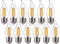 FLSNT 60 Watts Equivalent LED Chandelier Light Bulbs, Dimmable CA11 LED E26 Base Candelabra Bulbs, 2700K Soft White, 12 Pack