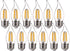 FLSNT 60 Watts Equivalent LED Chandelier Light Bulbs, Dimmable CA11 LED E26 Base Candelabra Bulbs, 2700K Soft White, 12 Pack