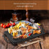 Hisencn Cast Iron Stove Griddle for Gas Grill, Nonstick Reversible Cast Iron Griddle Plate for Gas StoveTop, Outdoor Grill, Oven or Campfire (15.47L"8.18"W)