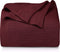 Utopia Bedding Cotton Twin Blanket Burgundy - 72 x 90 Blanket for Bed - 350 GSM Soft Breathable Blanket