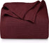 Utopia Bedding Cotton Twin Blanket Burgundy - 72 x 90 Blanket for Bed - 350 GSM Soft Breathable Blanket