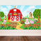 Farm Animals Theme Party Decorations, Farm Animals Barn Door Backdrop Banner for Children Baby Shower Birthday Party Supplies, Farm Animals Scenic Background Photo Booth Banner, 72.8 x 43.3 Inch