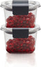 Rubbermaid Brilliance Food Storage Container, Mini, 0.5 Cup, Clear, 2 Pack