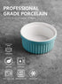 Sweese 503.402 Porcelain Ramekins for Baking - 12 Ounce Souffle Dish - Set of 4, Turquoise