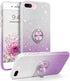 BENTOBEN iPhone 8 Plus Case, iPhone 7 Plus Case, Sparkly Glitter Slim Phone Case with 360° Ring Holder Kickstand Car Mount Supported Dual Layer Protective Cover for iPhone 8 Plus/iPhone 7 Plus, Purple