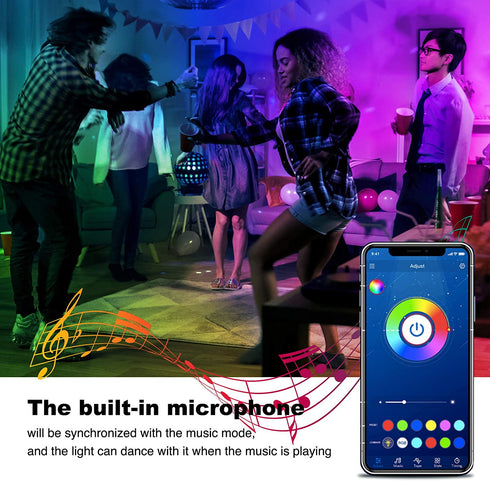 60ft Daybetter Smart Led Lights,5050 RGB Led Strip Lights Kits with Remote, App Control Timer Schedule Led Music Strip Lights(2 Rolls of 30ft)