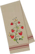 DII Cotton Embellished Dish Towels, 18x28 Set of 4, Decorative Oversized Kitchen Towels, Perfect Home and Kitchen Gift-Strawberry Patch