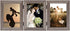 Golden State Art, 5x7 Three Picture Frame Trifold Hinged Photo Frame with 3 Openings, Desk Top Family Picture Collage, with Real Glass (5x7 Triple, Grey, 1-Pack)