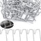 50 Pieces Christmas Hanging Gutter Grid Hooks Metal Wire Hooks Ornament Hangers Metal Hangers for Christmas Outside Lights (Silver)