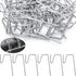 50 Pieces Christmas Hanging Gutter Grid Hooks Metal Wire Hooks Ornament Hangers Metal Hangers for Christmas Outside Lights (Silver)