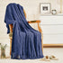 Inhand Knitted Throw Blankets for Couch and Bed, Soft Cozy Knit Blanket with Tassel, Navy Blue Lightweight Decorative Blankets and Throws, Farmhouse Warm Woven Blanket for Men and Women, 50"x60"
