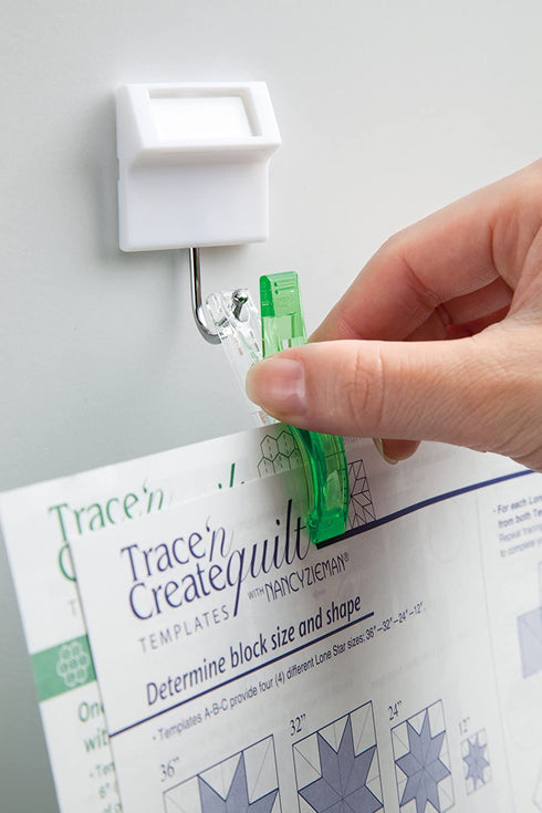 Clover 3157 24-Piece Jumbo Wonder Clips with Seam Allowance Markings, 2-1/4-Inch, Green