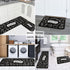 Fuoxowk Cooking Theme Kitchen Mat and Rug Set-Kitchen Rugs and Mats Non Skid Washable,Floor Cushion Waterproof Rug,Rubber Backed Area Rugs for Kitchen Sink,Laundry Room,Indoor Floor,Black&White