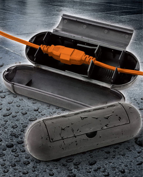 KOVOT Extension Cord Safety Cover Protectors 4 Pack | Black | Protects Plugs & Wires Against Rain & Snow