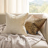 Phantoscope Pack of 2 Sparkling Velvet Decorative Throw Pillow Covers Soft Gold Glitter Square Cushion Cover Pillowcase for Couch Bed and Chair, Beige, 18 x 18 inches, 45 x 45 cm