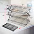 3-Tier Collapsible Cooling Rack - Bonus Baking Mat Included - Expandable & Foldable Cookie Cooling Wire Rack - Baking Rack - Foldable Cooling Rack For Baking Supplies - Premium Quality & Sturdy Legs