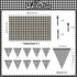 Gatherfun Gingham Black and White Party Supplies Disposable Paper Plates Napkins Cups Knives Spoons Forks Tablecloth Banner for Birthday Party Family Dinner Picnic Graduation Party, Serve 25
