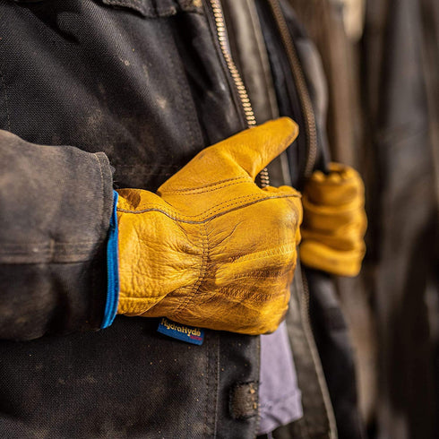 Wells Lamont Men™s Slip-On HydraHyde Full Leather Work Gloves | Water-Resistant | Large (1168L)