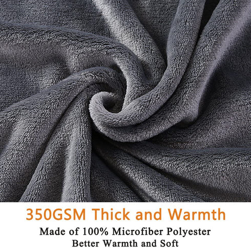 Soft Queen Size Blanket for Fall Winter Spring All Season 350GSM Thicken Warm Fuzzy Microplush Lightweight Thermal Fleece Summer Autumn Blankets for Couch Bed Sofa SOFTCARE Dark Gray 90"*90"