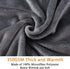 Soft Queen Size Blanket for Fall Winter Spring All Season 350GSM Thicken Warm Fuzzy Microplush Lightweight Thermal Fleece Summer Autumn Blankets for Couch Bed Sofa SOFTCARE Dark Gray 90"*90"