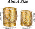Romadedi Candle Holders Pillar Gold - Set of 2 for Tealight Pillar Candle Deocrative Hanging Lantern for Garden, Wedding Party Home Decor Table Centerpiece Indoor Outdoor