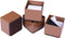 Ezprotekt Upgrade Bed Risers Heavy Duty Furniture Risers for Sofa Table Couch Lift Height of 1.2 Inches, Bottom Pad Protect Floors, Solid Steel Offer Strong Support, Set of 4, Square Brown