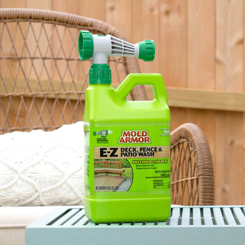 Mold Armor FG51264 E-Z Deck, Fence and Patio Wash with Hose-End Adaptor, Sprayer, Plain, 64 Ounces