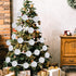 Dxhycc 76 Inch Yarn Pom Pom Garland 10 Balls 3.15inch Christmas Hanging Pom Garland Pom Pom Ball Garland Christmas Hanging Banner for Christmas Tree Wall Festivals Wedding Home Decoration, White