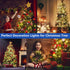 Decute Warm White Christmas String Lights Waterproof 300LED 105FT UL Certified with End-to-End Plug 8 Modes, Outdoor Indoor Starry Fairy Lights for Christmas Tree Patio Garden Wedding Party Decor