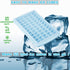SQLHM Ice Cube Tray with Lid and Bin 55 - Ice Cube Molds for Freezer BPA Free Ice Container Comes with Scoop and Cover (Blue)Ice Cube Molds & Trays