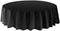 Allgala 6-Pack Premium Plastic Table Cover Medium Weight Disposable Tablecloth-6PK Round 84"-Black-TC58602