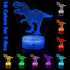 3D Dinosaur Night Light for Boys Kids-3 Pattern and 16 Color Smart Touch with Remote Control, Boys Dino night lights for bedroom, Dinosaur 3d Illusion Lamp, Dinosaur Gifts for Boys Age 4 5 6+ Year Old