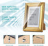 TWING 5x7 Gold Picture Frames Set of 6, Gold Frames Display Pictures 4x6 with Mat or 5x7 Without Mat, Tabletop Display and Wall Mounting Home Decorative Photo Frames, Set for Wall Gallery