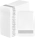 PARTY BARGAINS Disposable Linen-feel Paper Guest Towels - (100 Pack) 13" x 16" White w/Silver Print Cloth-like Paper Hand Towels for Bathroom, Soft, Durable Paper Napkins for Dinner, Wedding & Party