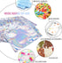 100 Counts Resealable Smell Water Proof Bags Foil Pouch Bag Flat Ziplock Bag with Clear Window for Party Favor Food Storage Gifts Bags Goodie Bag Holographic Color, 5.5 x 7.8 Inches