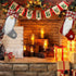Sucpur 2Pcs Christmas Stocking, 17.7x7.87inch Beard Plaid Red Grey Faceless Doll Christmas Stocking Rudolph Print Xmas Stockings Sock Gift Bag Pendant Stocking Hot Snowman Decorations