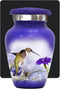 Hummingbird Keepsake Urn Purple - Mini Cremation Urn with Premium Box & Bags - Memorial Urn for Human Ashes - Honor Your Loved One with Small Purple Urn - Perfect Bird Urn for Adults & Infants