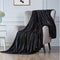 Walensee Fleece Blanket Plush Throw Fuzzy Lightweight (Queen Size 90x90 Black) Super Soft Microfiber Flannel Blankets for Couch, Bed, Sofa Ultra Luxurious Warm and Cozy for All Seasons