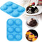 cittea Silicone Molds for Chocolate, 2PACK Large Candy Melts Half Circle Round Cake Pop Bath Sphere Hot Chocolate Bomb Mold for Baking (Blue)