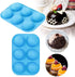 cittea Silicone Molds for Chocolate, 2PACK Large Candy Melts Half Circle Round Cake Pop Bath Sphere Hot Chocolate Bomb Mold for Baking (Blue)