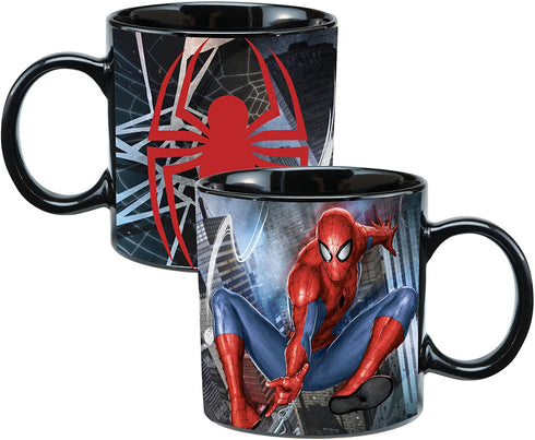Vandor Marvel Spider-Man 20 Oz Ceramic Heat Reactive Mug -