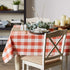 DII Buffalo Check Collection, Classic Farmhouse Tablecloth, Tablecloth, 70" Round, Vintage Red