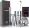 Cocktail Shaker Set, Bartender Kit Shakers Bartending with 24 oz Stainless Steel Martini Shaker and Strainer, Measuring Jigger, Mixing Spoon, Muddler and Liquor Pourers, Alcohol Shaker Cocktail Mixer