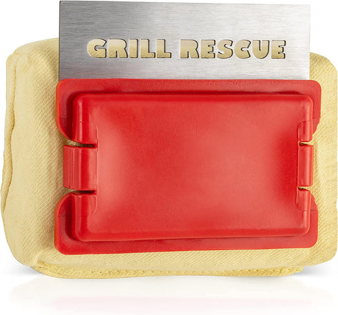 Grill Rescue BBQ Replaceable Scraper Cleaning Head, Bristle Free - Durable and Unique Scraper Tools for Cast Iron or Stainless-Steel Grates, Barbecue Cleaner (Replaceable Scraper Head)
