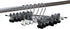 12 Quality Pants Hangers Heavy Duty Add-on Skirt/Slack Metal Hanger, Extra Wide Adjustable Clips, Multi Stackable Add on Hangers, Chrome, Jeans, Bottoms (12)