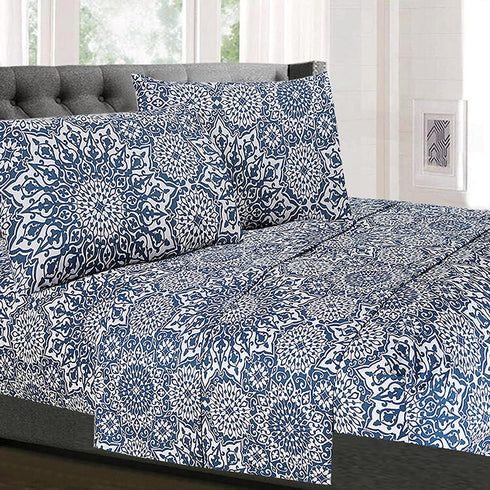 1800 Thread Count Sheet Set Soft Egyptian Quality Brushed Microfiber Sheets Luxury Bedding Set with Flat Sheet, Fitted Sheet, 2 Pillow Cases